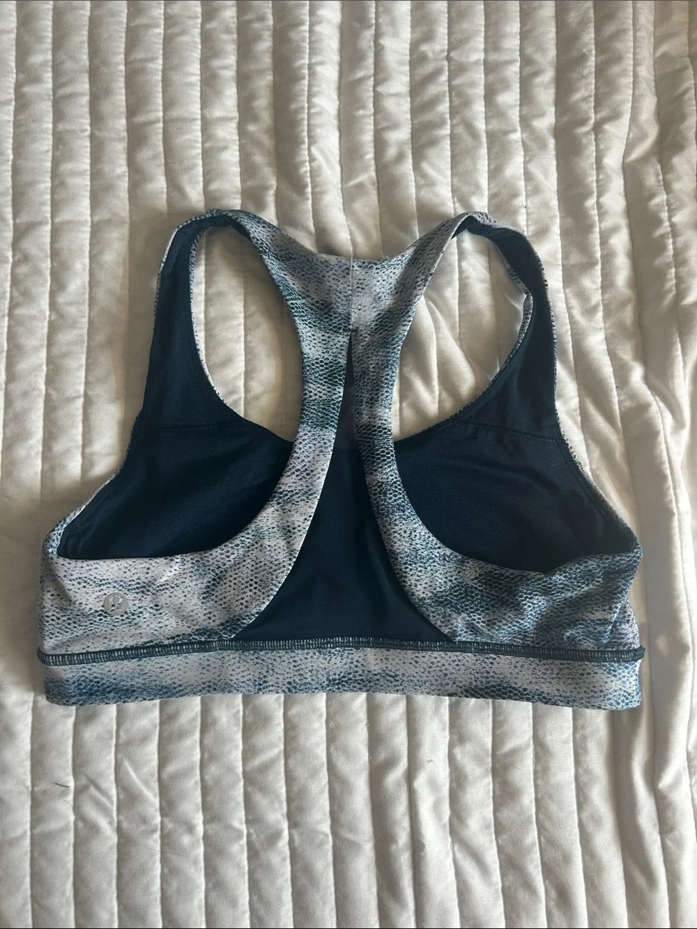 Lululemon Blue Patterned Racerback Sports Bra